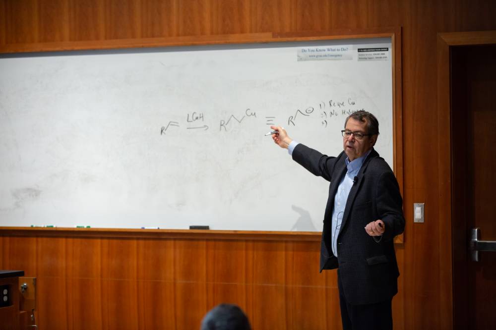 Professor Steve Buchwald from MIT gives the Arnold C. Ott Lectureship